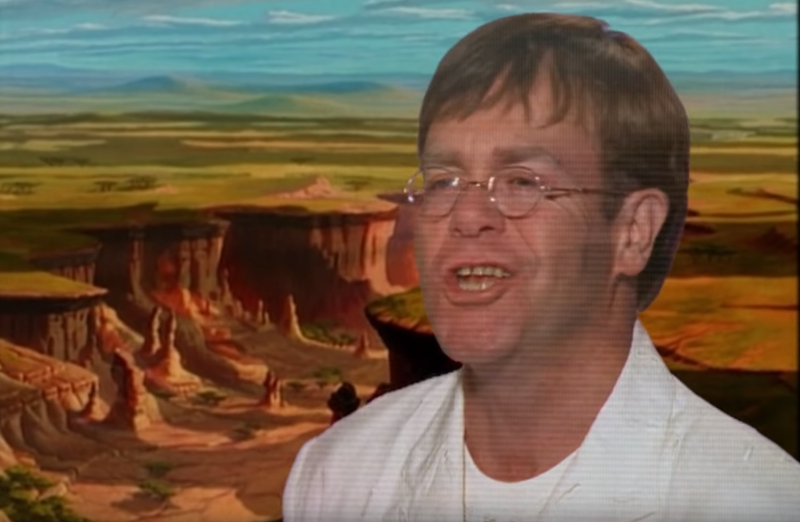 Illustration for article titled 10 Iconic Screenshots from Elton John's 'Can You Feel the Love Tonight' Video